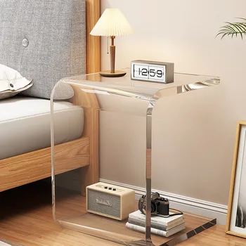 Jednoduché A Ľahké Akryl Gauč Strane Malý Byt Obývacia Izba Dizajn Zmysel Čaj Stôl Domácnosti Spálňa Posteli