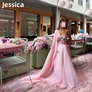 Jessica Ružový Ples Šaty Elegantné Dámy Večera Svadbu Večerné Šaty Formálne Príležitosti Party Šaty فساتين السهرة