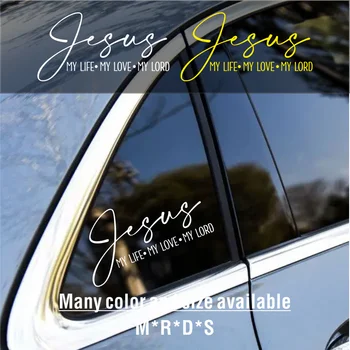 Ježiš Christian Auto Nálepky Odtlačkový Verš Z Biblie Boh Viera Láska Pána Citát Truck Auot Čelné Sklo Vozidla Vinyl