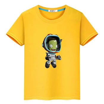 Kerball Vesmírny Program T-shirts Hra Tlač Krátky Rukáv Bežné Tee-tričko 100% Bavlna Lete Kawaii Grafické Tričko Chlapci/Dievčatá
