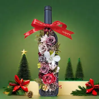 Konzervované Čerstvý Kvet Fľaša Vína Rose High-End Dekorácie Valentína