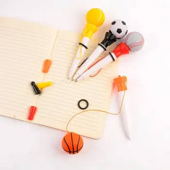 Kreatívne Guľôčkové Pero Basketbal, Futbal, Tenis, Volejbal Tvar Dekompresný Bounce Popup Neutrálne Pero Študent Kancelárske Potreby