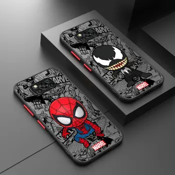 Kryt Pevného PC Marvel Spider Man Jed Telefón puzdro pre Xiao Mi 11T 10 TON 10 Ultra 12 Pro 12T Pro 10S Poznámka 10 Lite 10 Pro 11 Lite