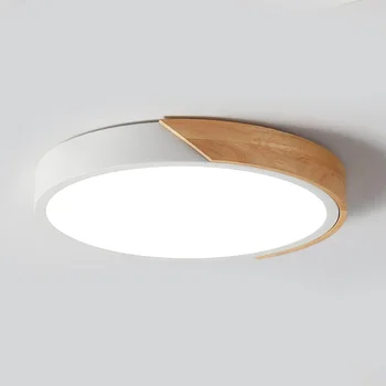 LED Stropné svietidlo Moderného Nordic Kolo Lampa Drevených Domov, Obývacia Izba, Spálňa Štúdia Povrchovú montáž Osvetlenia Zariadenie Chodby Svetlo