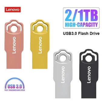 Lenovo 2TB USB Flash Mini U Diskov Kovov 1 TB Pen Disk 128 gb kapacitou 256 GB 512 gb diskom Creative Business Darček Skladovanie USB Pamäte