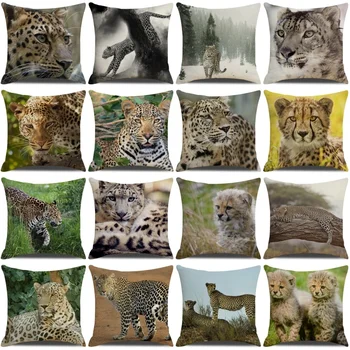 Leopard, Gepard Tlačenej Vankúš Vlastné Obliečka Na Vankúš Voľne Žijúcich Zvierat Vzor Obliečky Kryt Home Office Dekor Vankúš