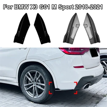 Lesklý Čierny Nižšie Zadný Spojler Nárazníka Rohu Chránič Canards Difúzor Splitter GuardTuning Pre BMW X3 G01 M Šport 2018-2021