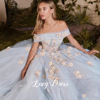 Lucy Oka Party Šaty pre Ženy Večerné Šaty Es Line Maturitné Šaty Elegantné Hosť Svadobné Šaty 3D Kvety Víla Sukne