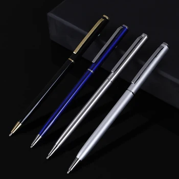 Luxusné Kovové Guľôčkové Pero 1mm Čierny Atrament Gélové Pero Office Písanie Darček Písacie potreby