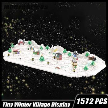 MOC-58694 Zimné Obce Zobrazenie Budovy Modularization stavebným Montáž Model Tehla detské Hračky, Vianočné Darčeky