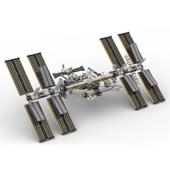 MOC Internationals Vesmírnej Stanice 1:110 zmenšený Model Stavebné Bloky Priestor Mars Exploration kozmických lodí Tehly Hračky Pre Deti Darček