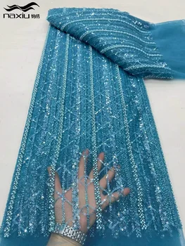 Madison Afriky Francúzsky Korálkové Čipky Textílie 2024 Vysokej Kvality Korálkové Čipky Textílie Nigérijský Tylu Oka Čipky Textílie Na Svadby