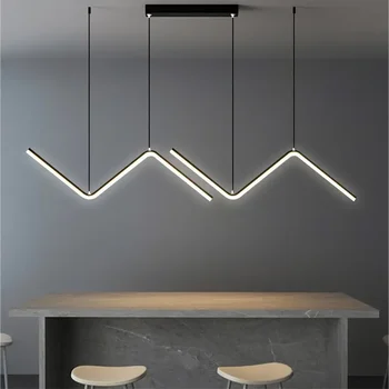 Minimalistický LED Prívesok Svetlo Geometrické Línie, Luster pre Obývacia Izba Reštaurácie, Kuchyne, Kancelárie Kávy Krytý Domova Lampy