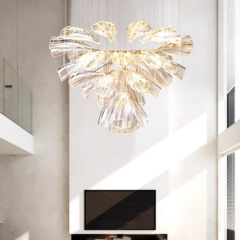 Moderné Schodisko luster Nordic light luxusné jednoduché Stropné svetlá závesné svetlo led lustre pre obývaciu izbu vnútorné svetlo