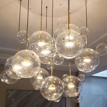 Moderné Sklenené Bublina LED Stropný Luster pre Tabuľku Jedálne, Spálne, Kuchynské Príslušenstvo Prívesok Osvetlenie Domova Zariadenie