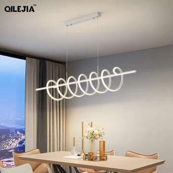 Moderné Tvorivé Špirála LED Prívesok Svetlá Pre bývanie, Jedáleň, Spálňa Štúdia Vnútorné Závesné Osvetlenie Kreatívne Domáce Deco Lampy