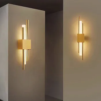 Moderné a módne akryl trubice LED nástenné svietidlo obývacia izba dekorácie spálňa nočná lampa domov pozadie osvetlenie
