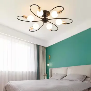 Moderné, jednoduché stropné svietidlo jedáleň, obývacia izba, spálňa šatstvom tvorivé stropné svietidlo železa koleno osobné fantázie lampa