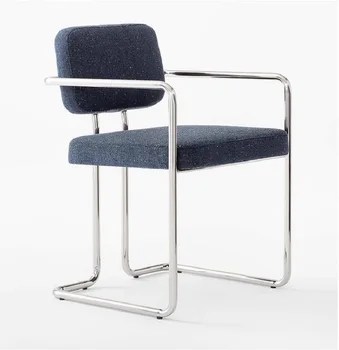 Moderný jednoduchý jedálenský stolička minimalistický nehrdzavejúcej ocele autor jednej stoličky domov high-grade kreslo opierkou rokovania stoličky