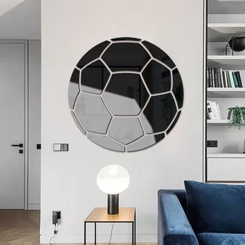 Móda Futbal Stenu, Nálepky Zrkadlo na Stenu Decor Art Nástenné DIY Domáce Obývacia Izba, Spálňa Decor Samolepky na Stenu