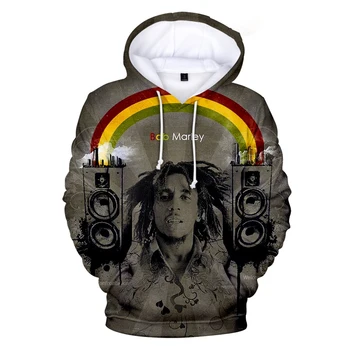 Nový Hip Hop, Rock Bob Marley 3D Kapucňou Mikiny Muži Ženy Reggae, Mikiny Módne 3D Vytlačené Hoodie Rock Chlapci Kabát Topy