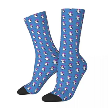 Nový Muž Mužov Ponožky Hip Hop Roztomilý Tučniak Korčuľovanie Ponožka Cartoon Zvierat Športové dámske Pančuchy Jar Leto Jeseň Zima