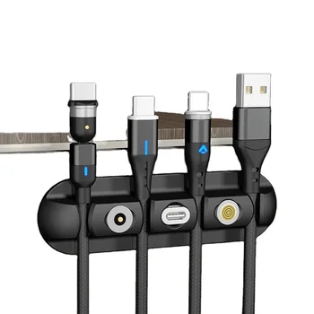 Nový príchod Silikónový Kábel USB Winder Pružný magnetický nabíjací Kábel Riadenia Klipy Držiak Kábla Organizátor