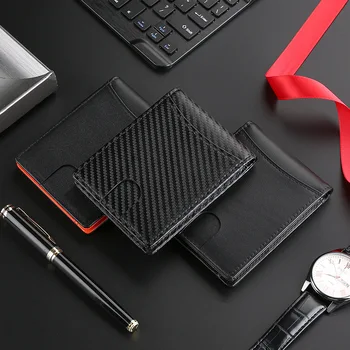 Originálne Kožené Slim pánske Peňaženky Krátke Peňaženky RFID Anti-Kovové magnetické Peňaženky Cowhide Multi-function Držiteľa Karty