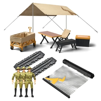 Outdoor Camping Set pre 1/12 Diaľkové Ovládanie Auta MN85K Strane Markíza Camping Stan