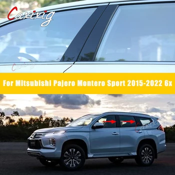 PRE Mitsubishi Pajero Montero Sport 2015-2022 Jendela Mobil Pintu Kolom BC Pilier Post Čalúnenie Čierne Zrkadlo Efek PC Stiker