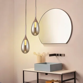 Parisone LED Prívesok Svetlo Jednoduché priemyselné svietidlo Krytý Obývacia Izba Nordic sklo Domova pozastavené svietidlo