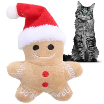Pet, Pes, Mačka Vianočné Hračky Plyšové Hračky Perník Muž Cat Hračka Pre Psa Vianočné Interaktívne Žuvacie Hračky Domáce Zvieratá