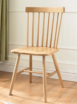 Pevné drevené jedálenské stoličky, Nordic jednoduchý domov stôl stoličky, Japonský štýl plný dub bežné počítač stoličky