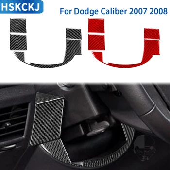 Pre Dodge Caliber 2007 2008 Doplnky Carbon Fiber Interiéru Vozidla Rýchlomer Dolný Panel Výbava Dekorácie-Nálepky