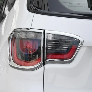 Pre Jeep Compass 2017-2019 2020 2021 Chrome Zadné Svetlo Kryt Výbava Zadné Svetlo Na Čítanie Rám Pásy Nálepky Auto Styling Príslušenstvo