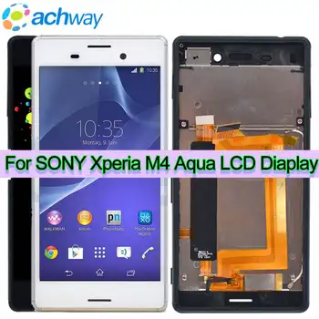 Pre Sony Xperia M4 LCD Displej S Rámom Dotykový Displej Digitalizátorom. Montáž E2303 E2333 E2353 Pre SONY M4 Aqua LCD Náhradné