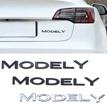 Pre Tesla Model Y Zadné Boot batožinového priestoru Logo, Znak, Odznak, Auto Nálepky, Nálepky pre Tesla Model 3 X S Y Auto Styling Príslušenstvo