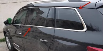 Pre Škoda Kodiaq 2017-2023 nehrdzavejúcej ocele auto okno dekorácie pásy Okno orezania anti-scratch ochranu auto príslušenstvo