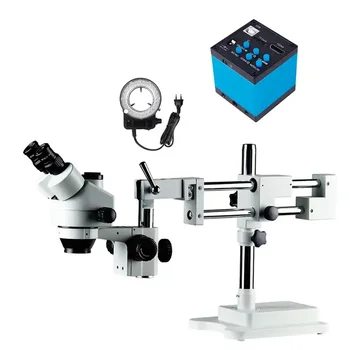Presnosť matné sklo objektívu 7X-45X biologické Laboratórium anatómie Triocular mikroskopom Kovové stĺpec držiak presných dielov