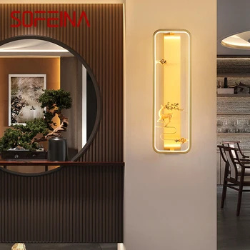 SOFEINA Mosadz Nástenné Svietidlo LED Moderné Luxusné Sconce Lnterior Dekorácie v Domácnosti Spálňa Posteli Obývacia Izba Chodba Osvetlenie