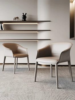 Sedlo kožené jedálenské stoličky domov moderný minimalistický čaj stoličky jedálenské stoličky taliansky minimalistický autor štúdie stoličky