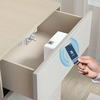 Smart Dreva Dverí Zamky Neviditeľný Elektronický Zámok RFID Karty NFC Odomknúť Keyless Schránky Kabinetu Locker Nábytok Zásuvky Smart Zámky