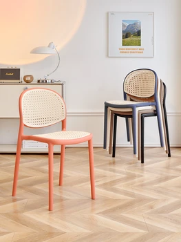 Super Filipínsky Nordic plastové stoličky, domáce jedálenské stoličky, vonkająí ratanový tkané skladacie stoličky, potvrdenia stoly, stoličky
