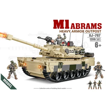 Svetovej Vojny Spojené Štáty M1 Abrams Nádrž Ťažké Brnenie Outpost Mega Blok Ww2 1:36 Rozsahu Armády Akčné Figúrky Budovy Tehla Hračky