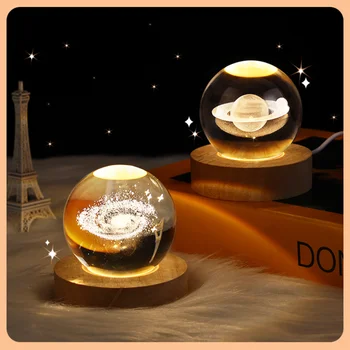 Svietiace Planéty LED Projekčnej Lampy, Malá Nočná Lampa, Tvorivá Atmosféra Dekorácie, Nové Exotický Dar, USB Base, 6typ