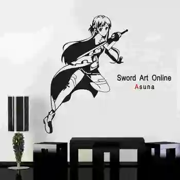 Sword Art Online Stenu Odtlačkový Samolepiek Na Stenu, Obtisky Výzdoba Domov Ozdobné Dekorácie Anime Asuna Auto Nálepky