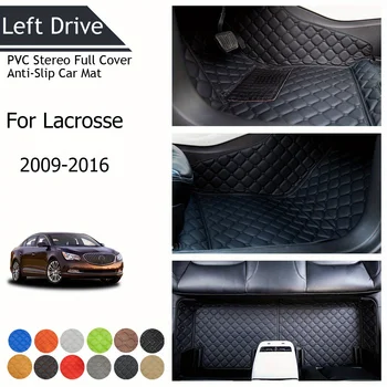 TEGART 【LHD] vyzýva Na Buick Pre Lakros 2009-2016 Tri Vrstvy PVC Stereo Úplné Pokrytie Anti-Slip Auto Mat Auto Podlahové Rohože Auto Príslušenstvo
