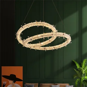 TEMAR Moderný Prívesok na Čítanie Tvorivé Zlato Luxusný Luster LED Crystal Upínacie Obývacia Izba, Spálňa