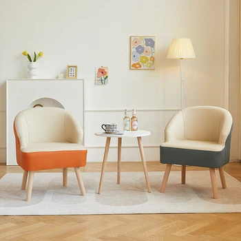 Taliansky Armless Obývacia Izba Stoličky Drevené Nohy Komfortné Moderné Nordic Obývacia Izba Stoličky Poschodí Spoločenská Miestnosť Sillones Domov Furnitures