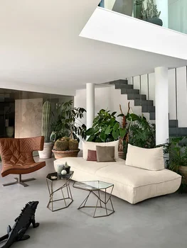 Tichý flanelové taliansky minimalistický špeciálne tvarované gauč